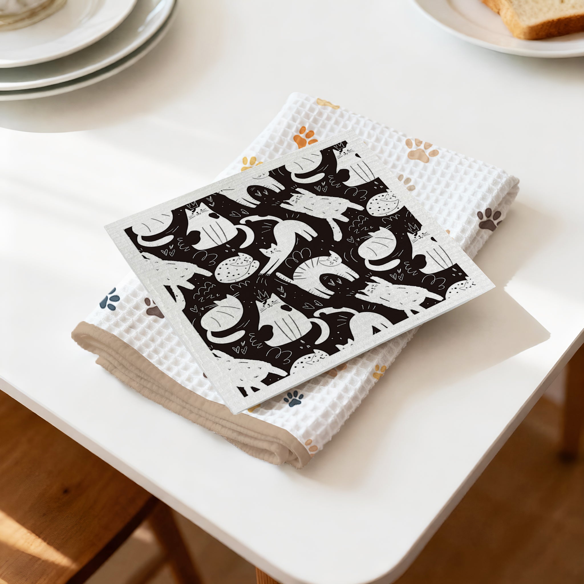 Custom Kitchen Towel & Dishcloth Set for Small Brands