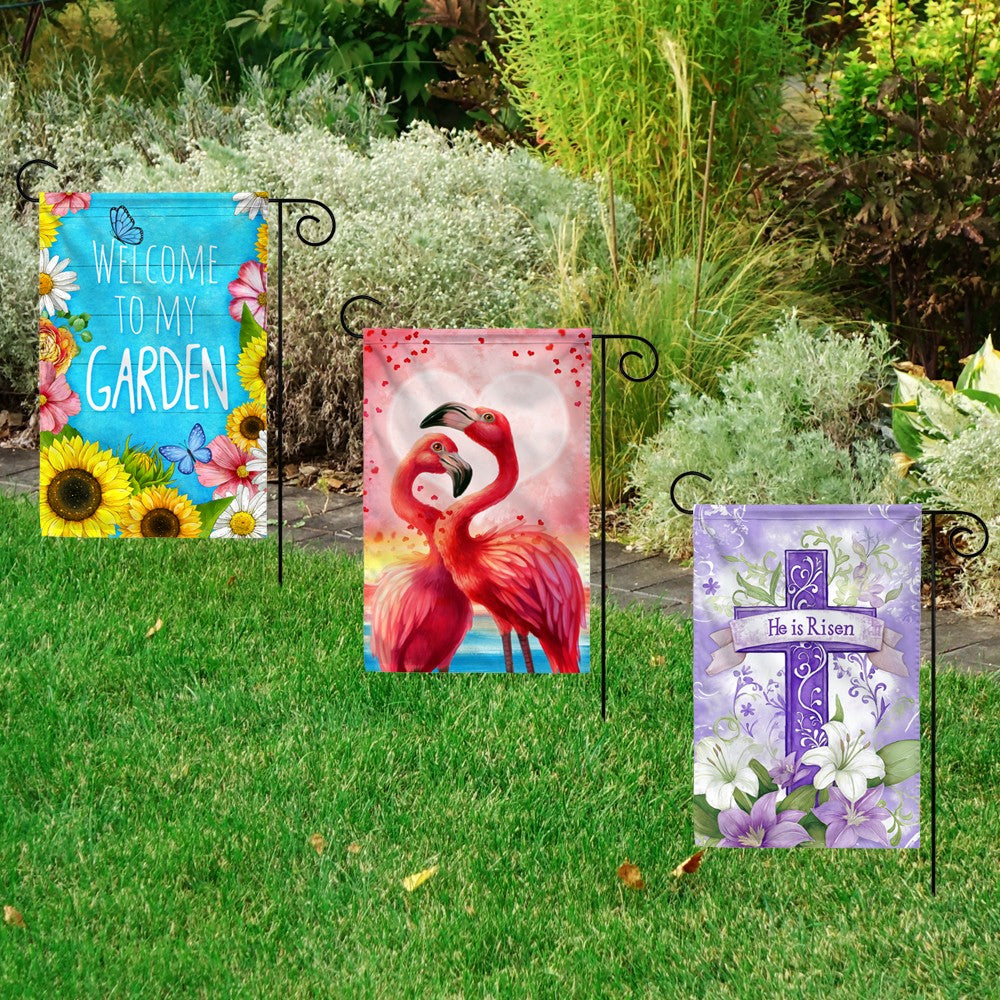 Drapeau de jardin double face de petite taille