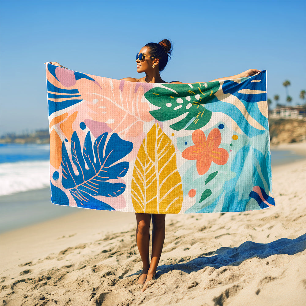Customized Waffle Beach Towel