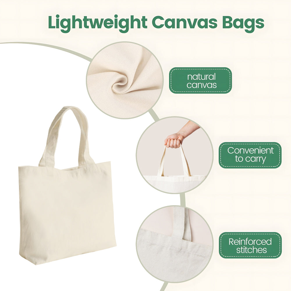 Custom Canvas Tote Bag - Vertical Bottom without sides