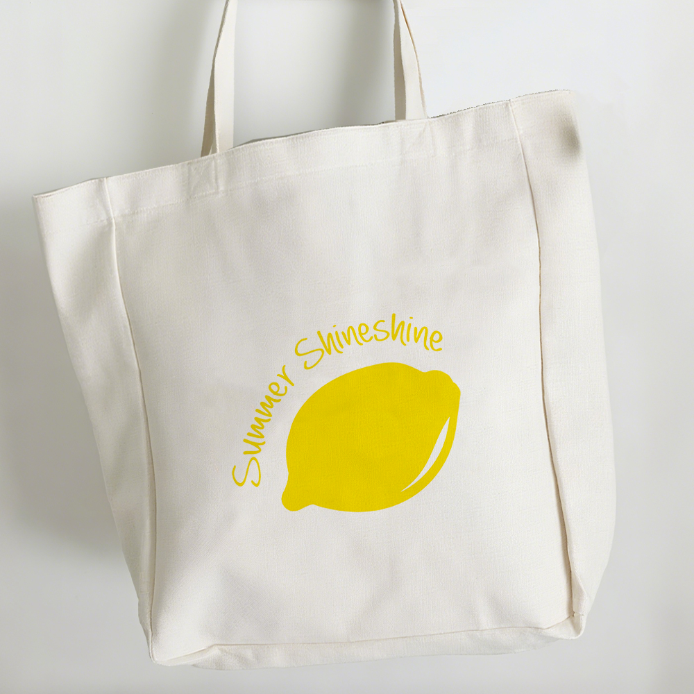 Custom Canvas Tote Bag - Vertical Bottom and sides