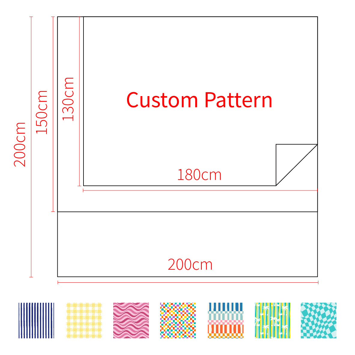 Personalized Striped Beach Mat