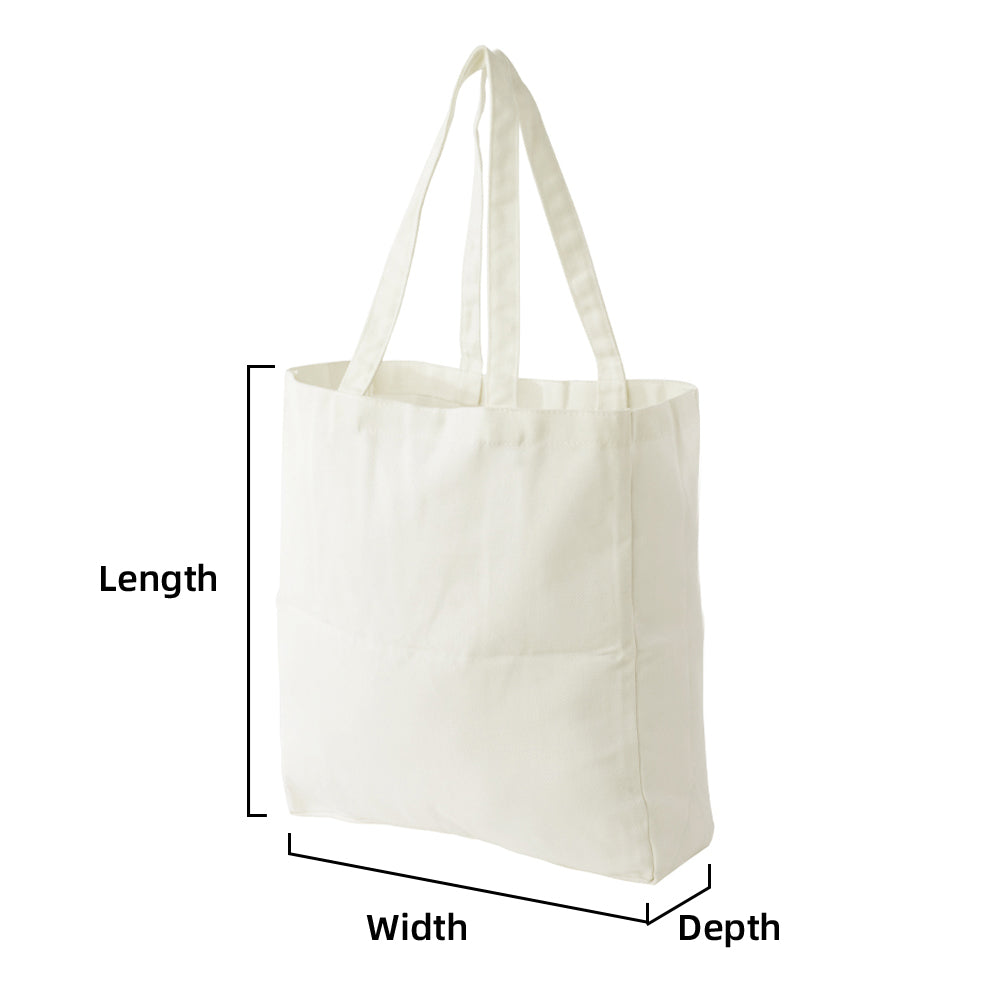 Custom Canvas Tote Bag - Vertical Bottom and sides