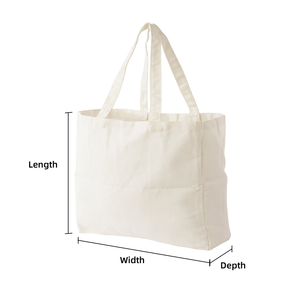 Custom Canvas Tote Bag - Horizontal Bottom and sides