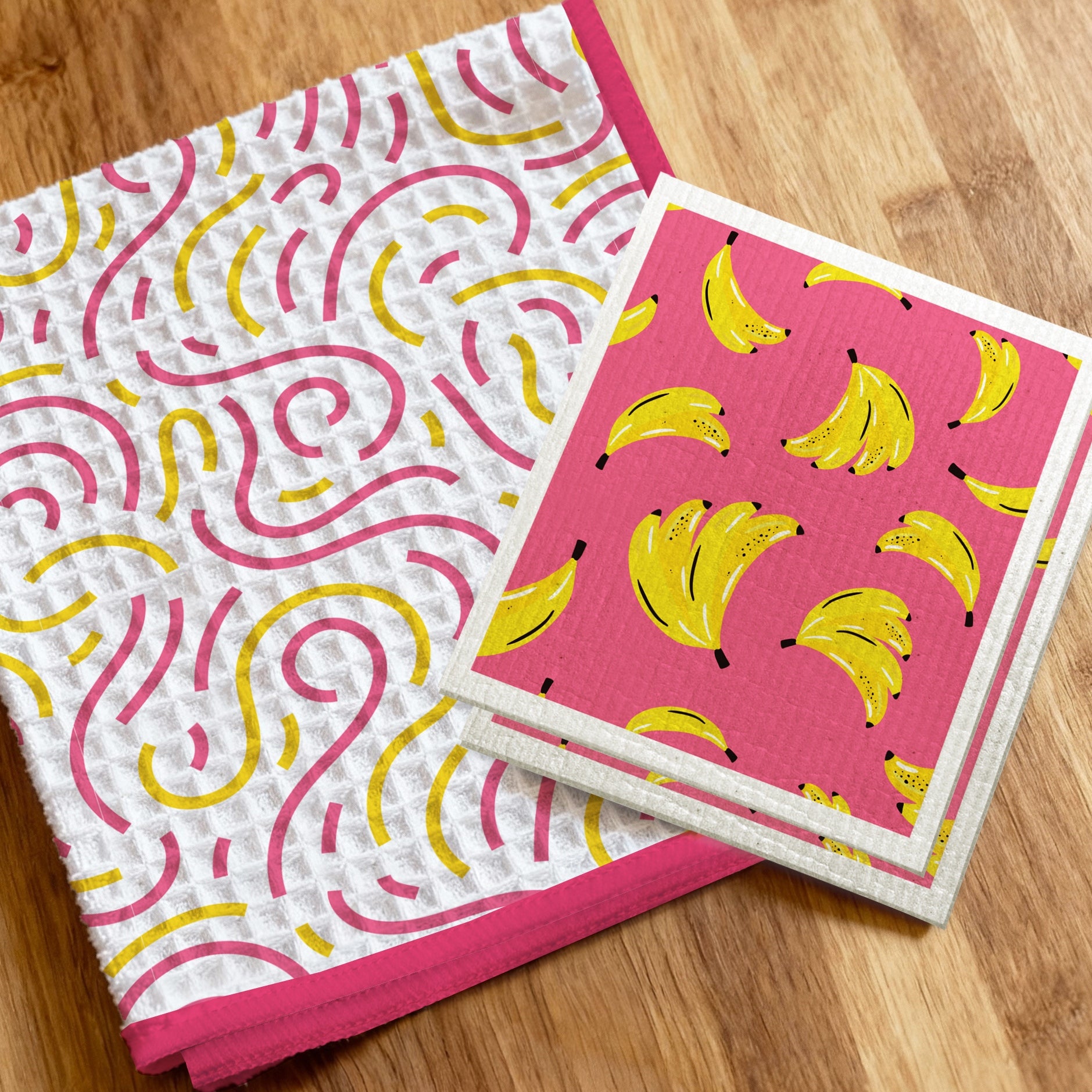 Custom Logo Kitchen Towel & Dishcloth Set
