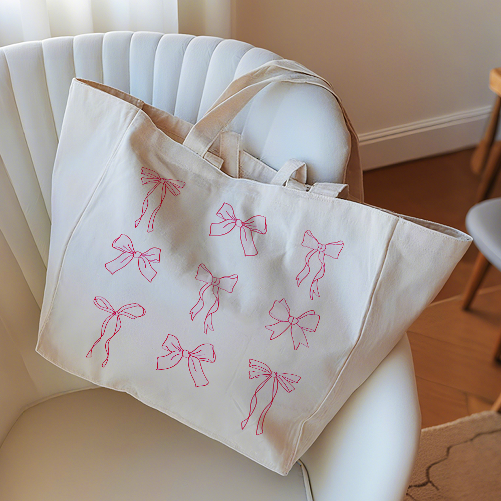 Custom Canvas Tote Bag - Horizontal Bottom and sides