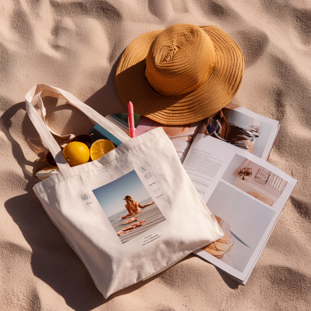 Custom Canvas Tote Bag - Flat