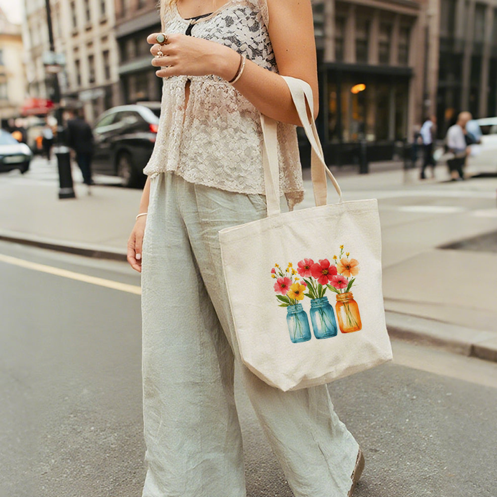 Custom Canvas Tote Bag - Horizontal Bottom without sides