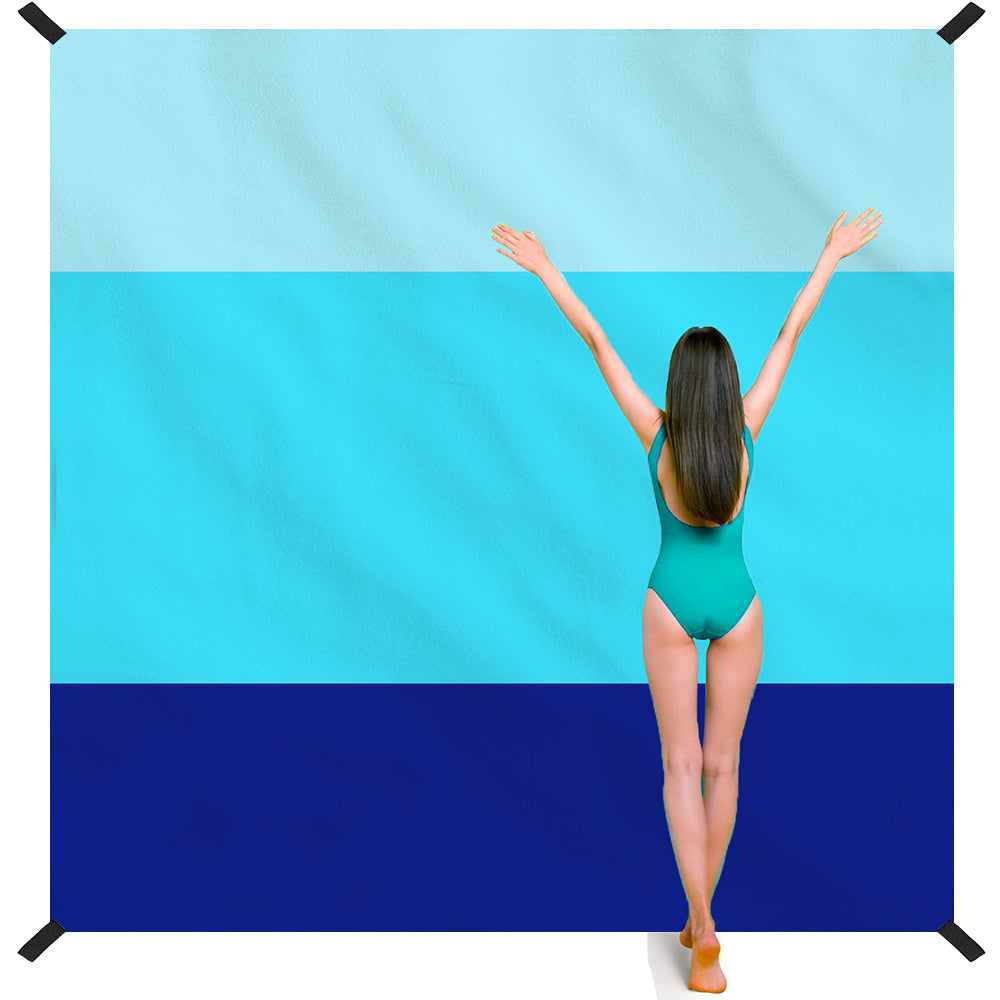 Personalized Striped Beach Mat