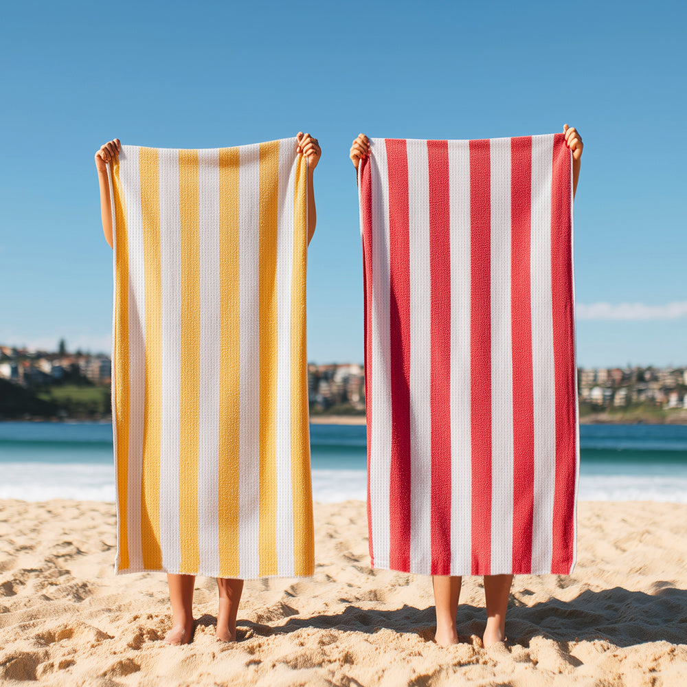 Serviette de plage gaufrée personnalisée