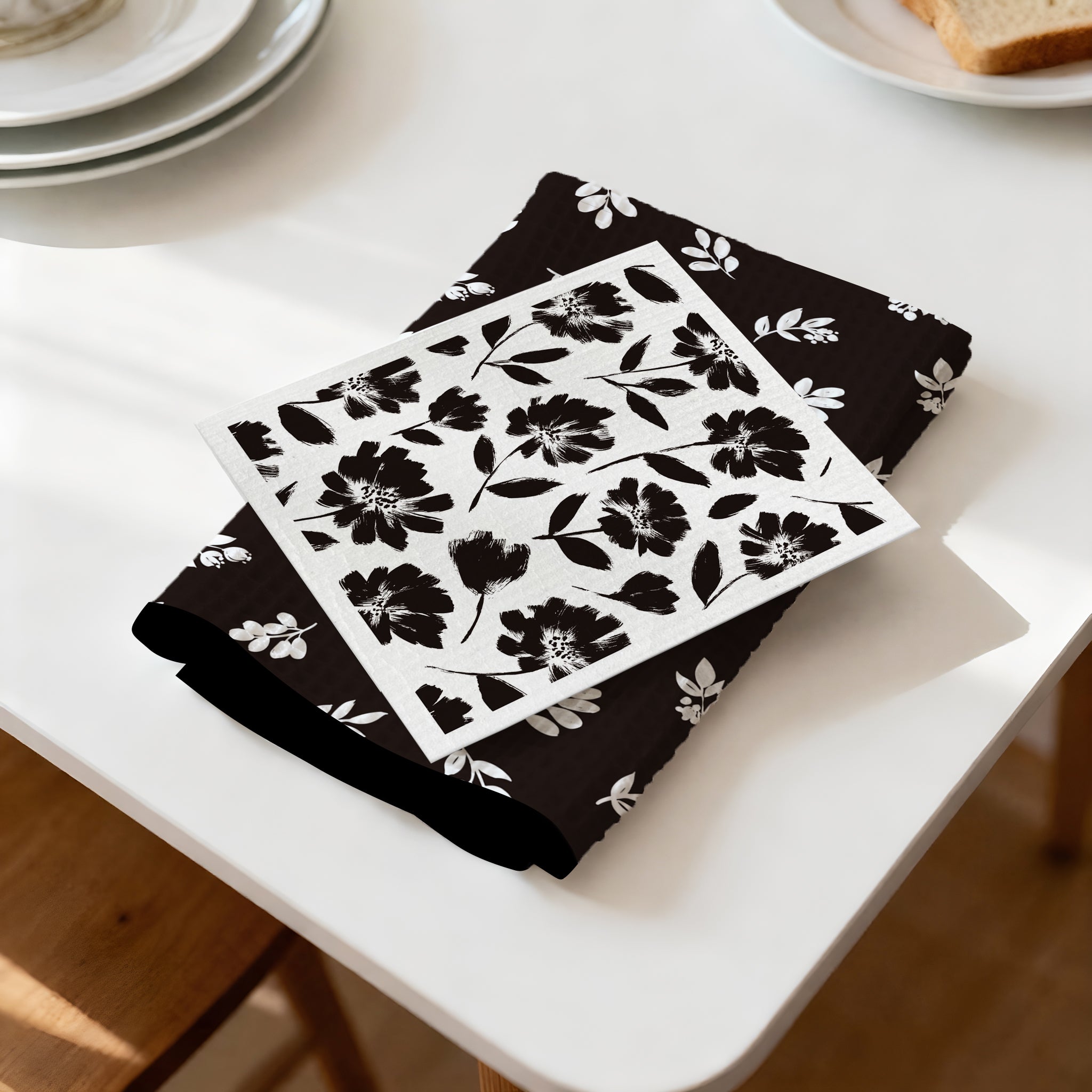 Custom Logo Kitchen Towel & Dishcloth Set