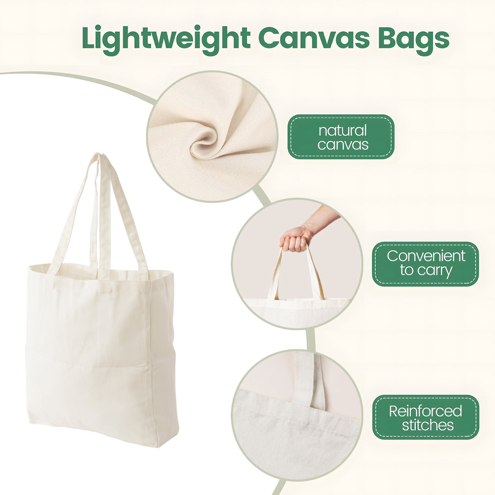 Custom Canvas Tote Bag - Vertical Bottom and sides