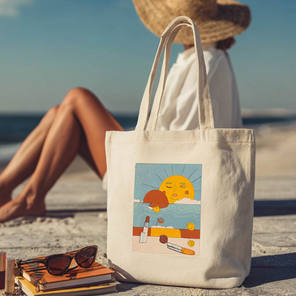 Custom Canvas Tote Bag - Vertical Bottom without sides